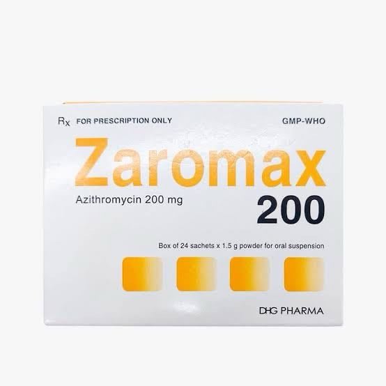 Zaromax Azithromycin 200 hg h/24 gói