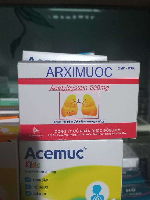 Acetyl 200mg đồng nai hộp 100v arximouc