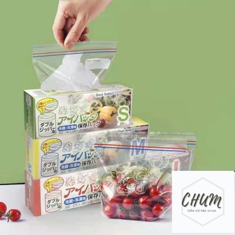 💥 SET 3 hộp túi zíp BỌC THỰC PHẨM hàng xuất Nhật( 3 hộp size S, M, L)