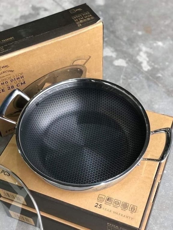 Chảo sâu lòng blackcube 2 quai cầm Five Star
