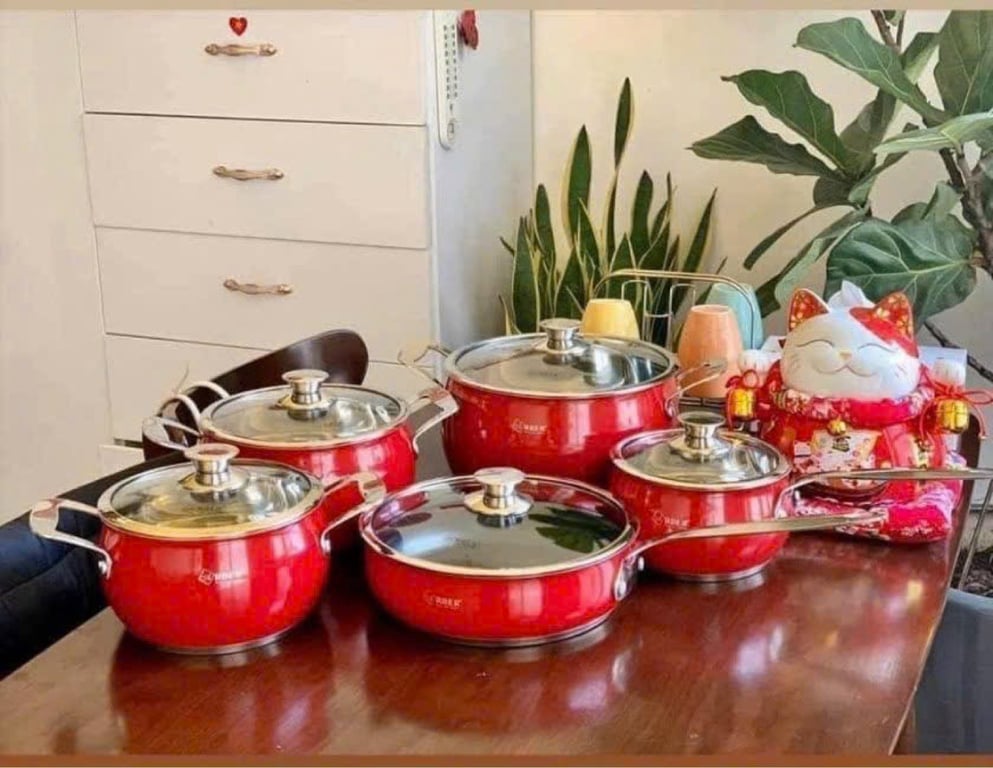 BỘ NỒI TỪ CHẢO CAO CẤP 5 MÓN ARBER AN06 SANG TRỌNG (an06smd)