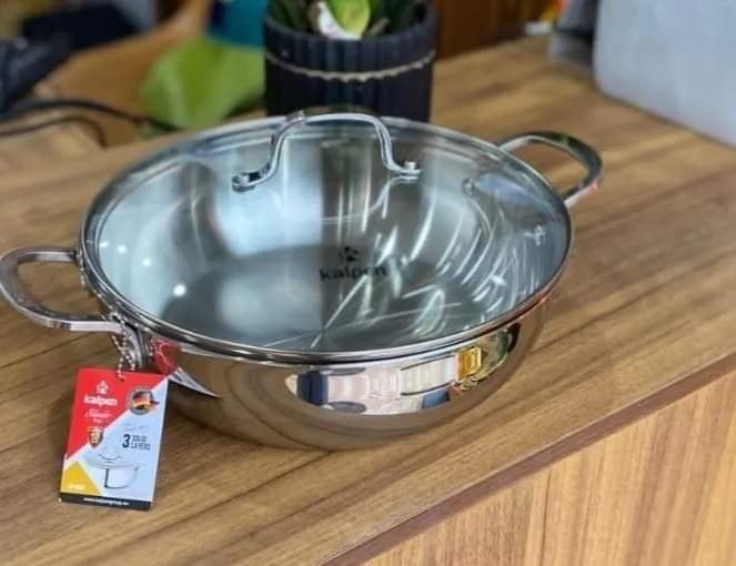 CHẢO XÀO LẨU INOX ĐÚC LIỀN KHỐI KALPEN SIZ8 30CM