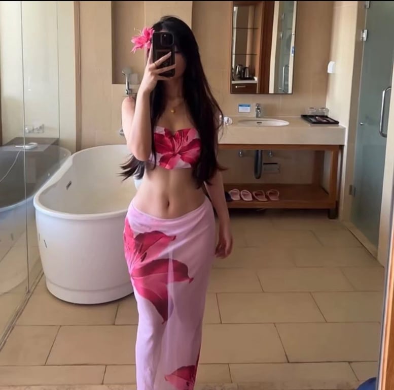 Set đi biển 3 món lưới hoa hồng