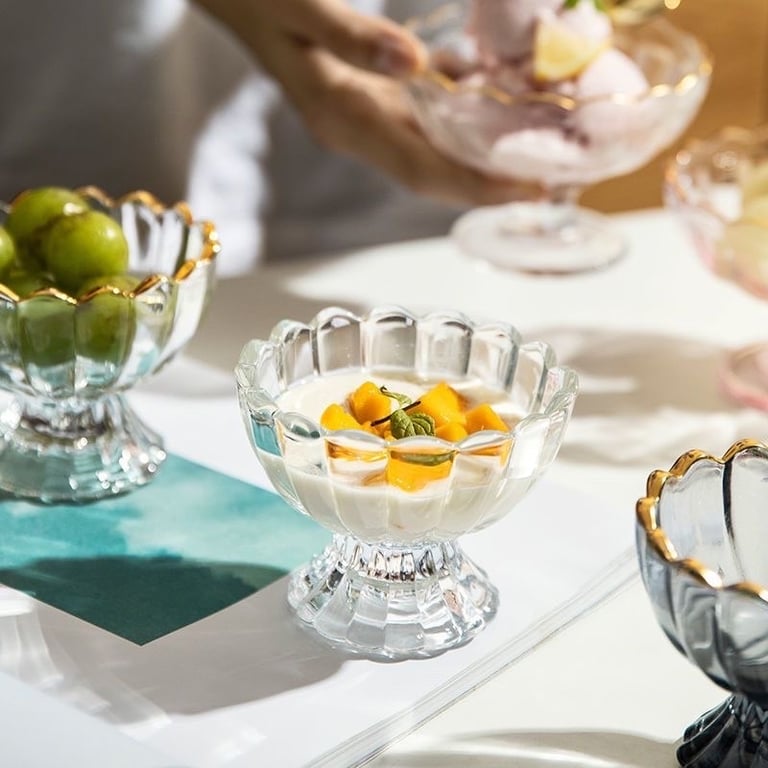 SET 6 LY KEM THUỶ TINH 120ml