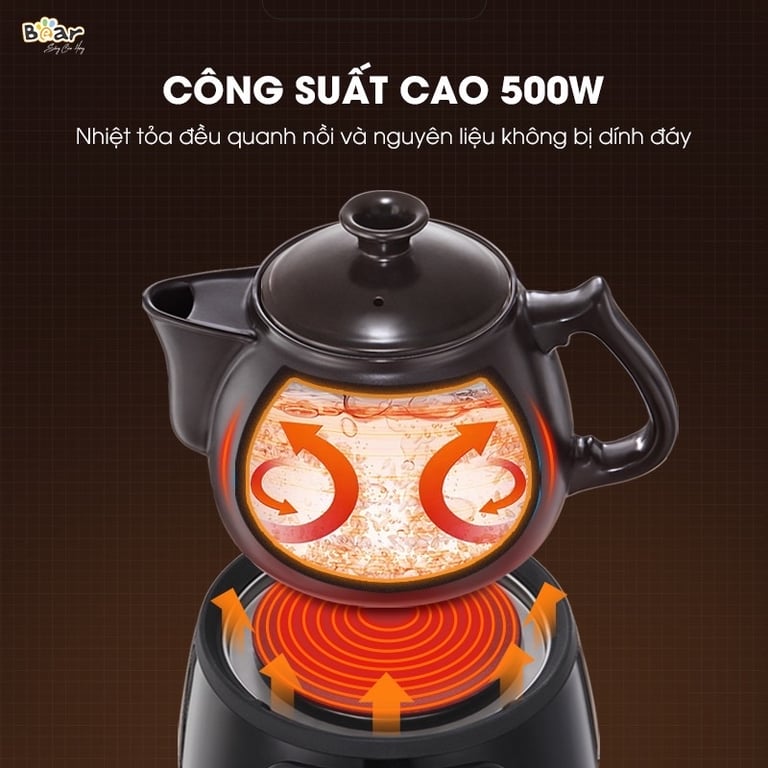 Ấm sắc thuốc Bear SB-AST35