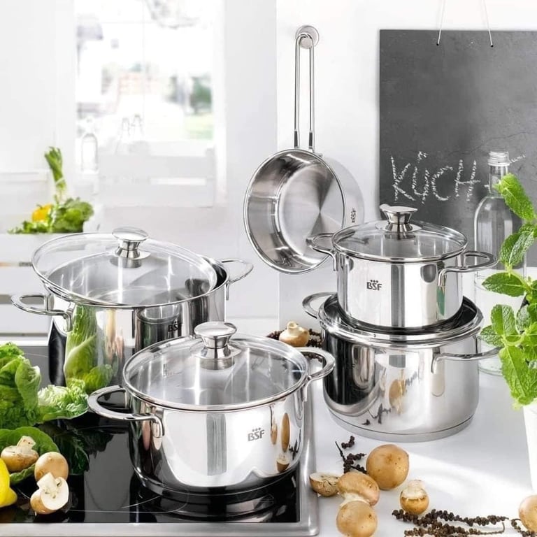 Set nồi BSF Zwilling 5 món siêu đẹp, bóng dày, thiết kế xịn sò