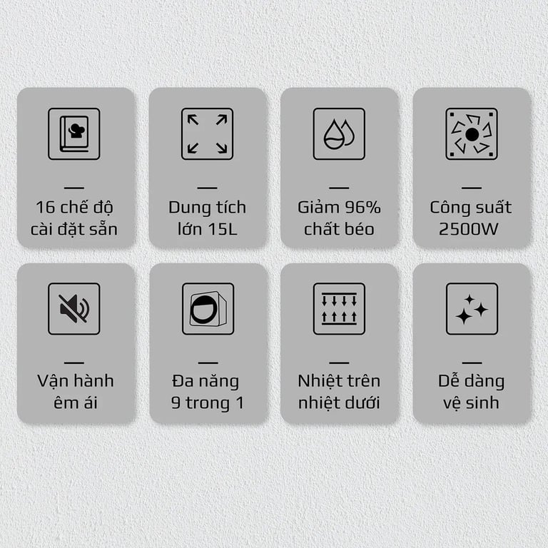 Nồi Chiên Không Dầu OLIVO AF150 - 16 Chức Năng - Dung Tích 15L - Công Suất 2500W