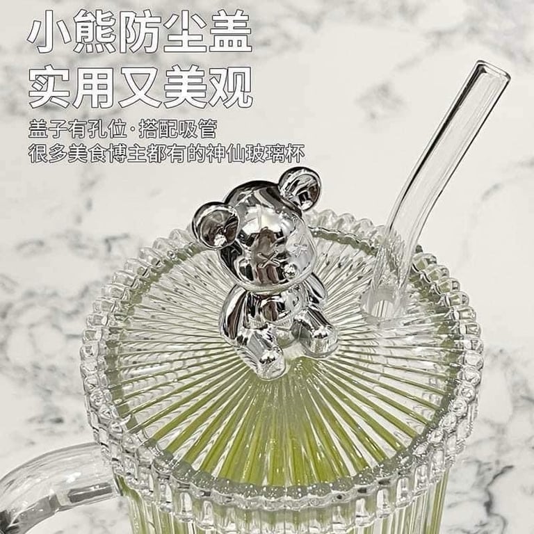 set 2 Cốc thủy tinh nắp gấu siêu xuynhhhh