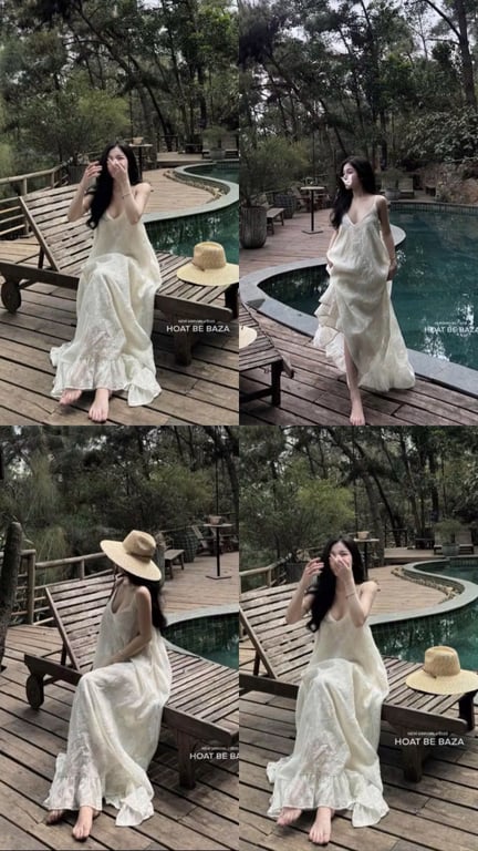 Váy trắng đi biển