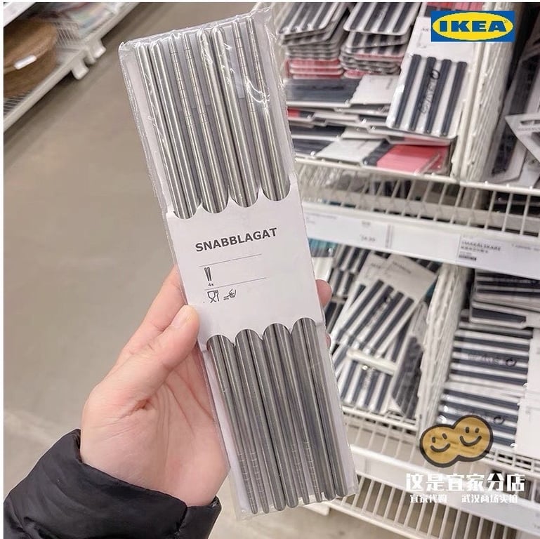 SET 8 ĐÔI ĐŨA INOX SNABBLAGAT – HÀNG IKEA CHÍNH HÃNG