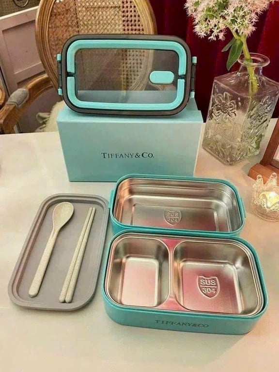 HỘP CƠM 2 TẦNG GIỮ NHIỆT HÃNG TIFFANY&CO