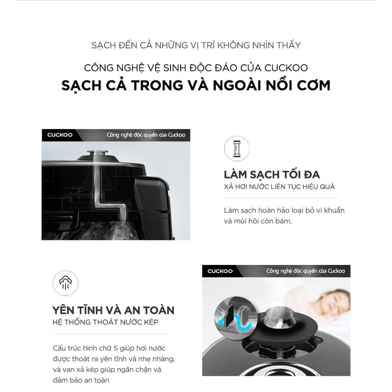Nồi cơm điện tử áp suất cao tần Cuckoo 1.8 lít