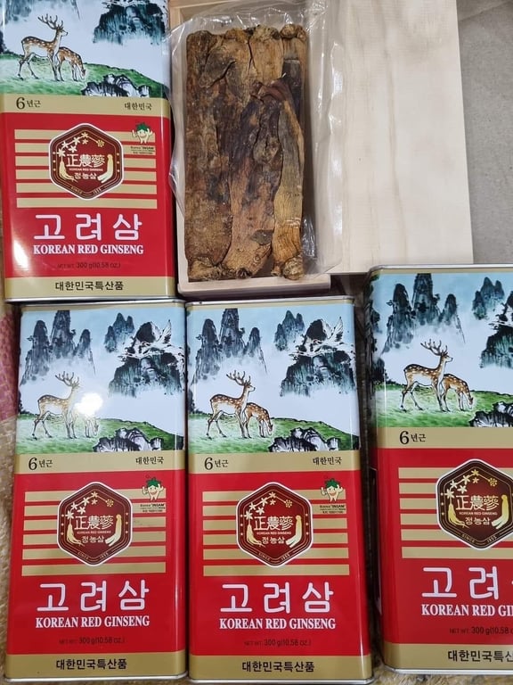 Sâm khô hộp thiếc củ to 150g