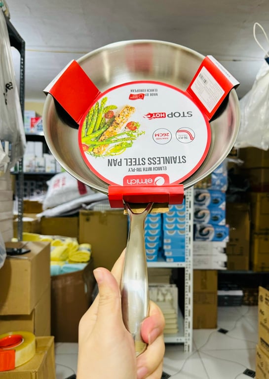 Chảo inox Elmich Trimax đáy liền nguyên khối size 20-24-26
