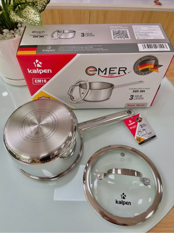 QUÁNH INOX 3 LỚP LIỀN KHỐI KALPEN EMER EM16 - SIZE 16CM