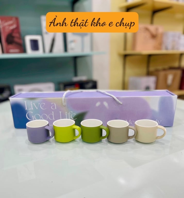 Set 5 cốc sắc màu 80ml
