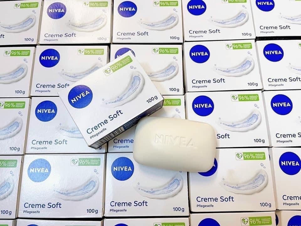 Xà phòng bánh NIVEA CREME SOFT dưỡng da– hộp 100gr