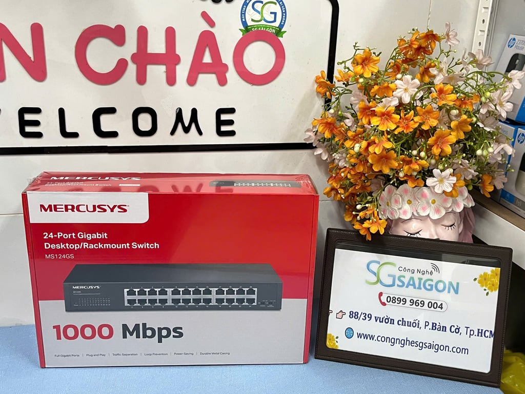 Switch Mercusys MS124GS | 24 cổng 10/100/1000 Mbps
