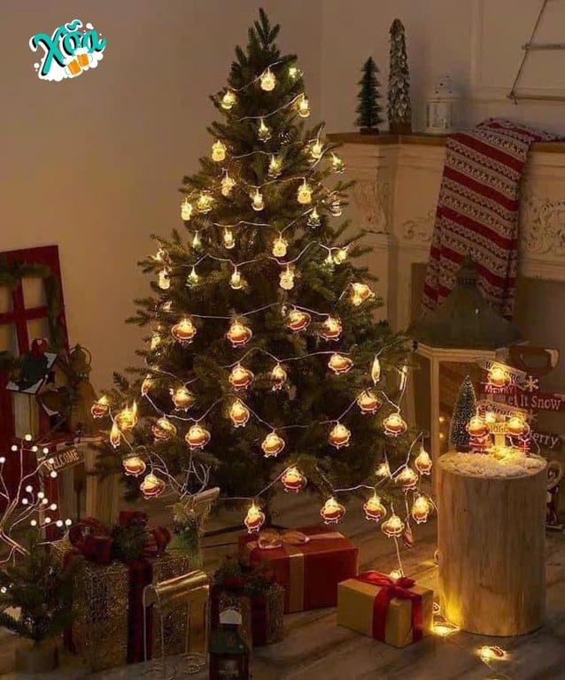 Dây đèn treo thông noel 2m