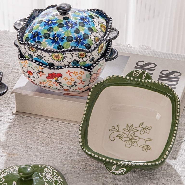 thố 400ml hoa văn vintage