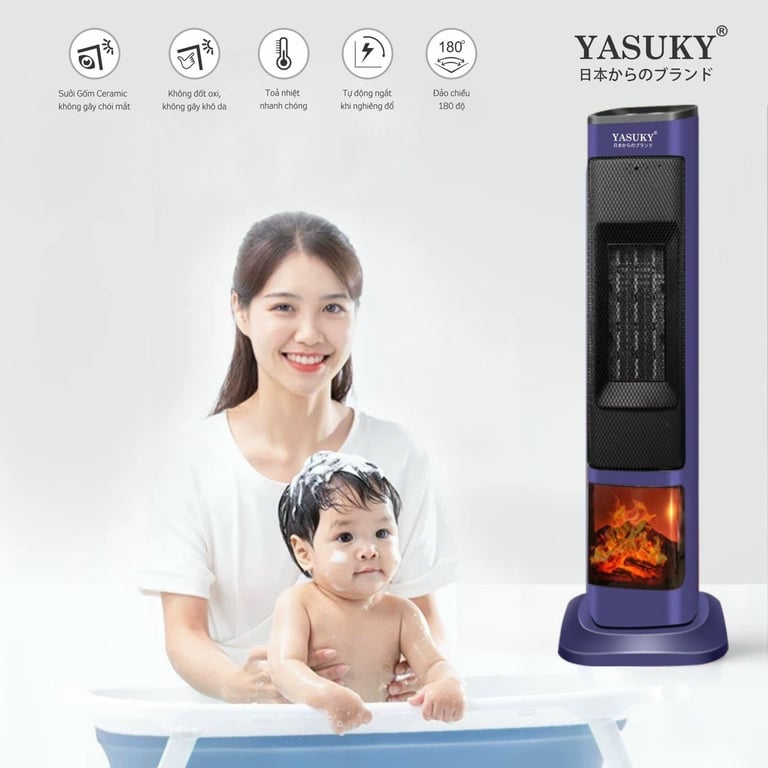 Quạt sưởi gốm YASUKY dáng đứng