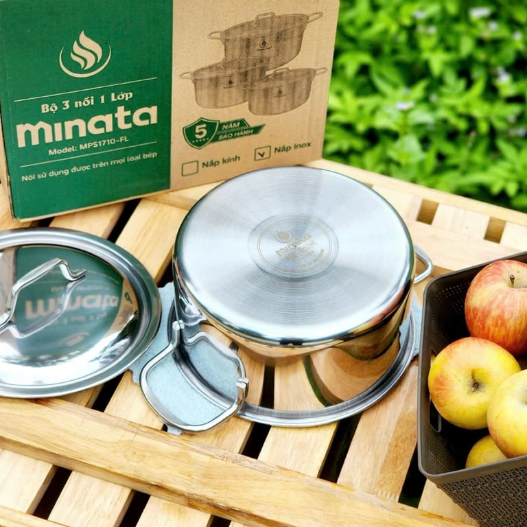 Bộ 3 nồi 1 lớp MINATA