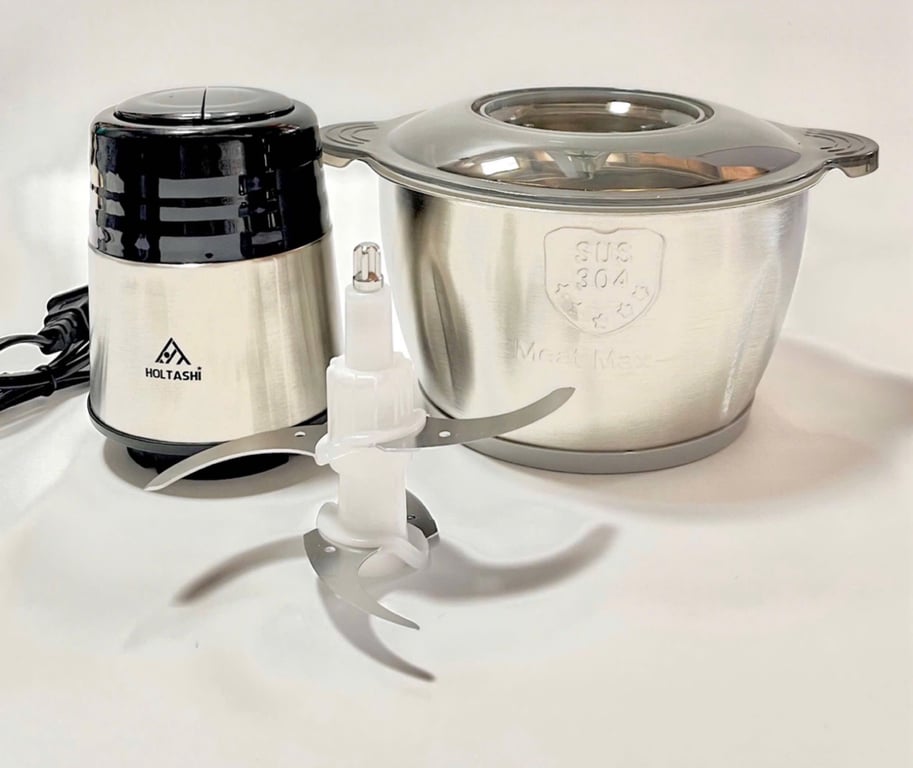 MÁY XAY THỊT ĐA NĂNG HOLTAHSHI – CỐI THỦY TINH VÀ INOX 2.0L