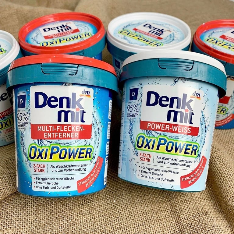 BỘT TẨY VẾT BẨN TRÊN VẢI DENKMIT OXI POWER CHO QUẦN ÁO