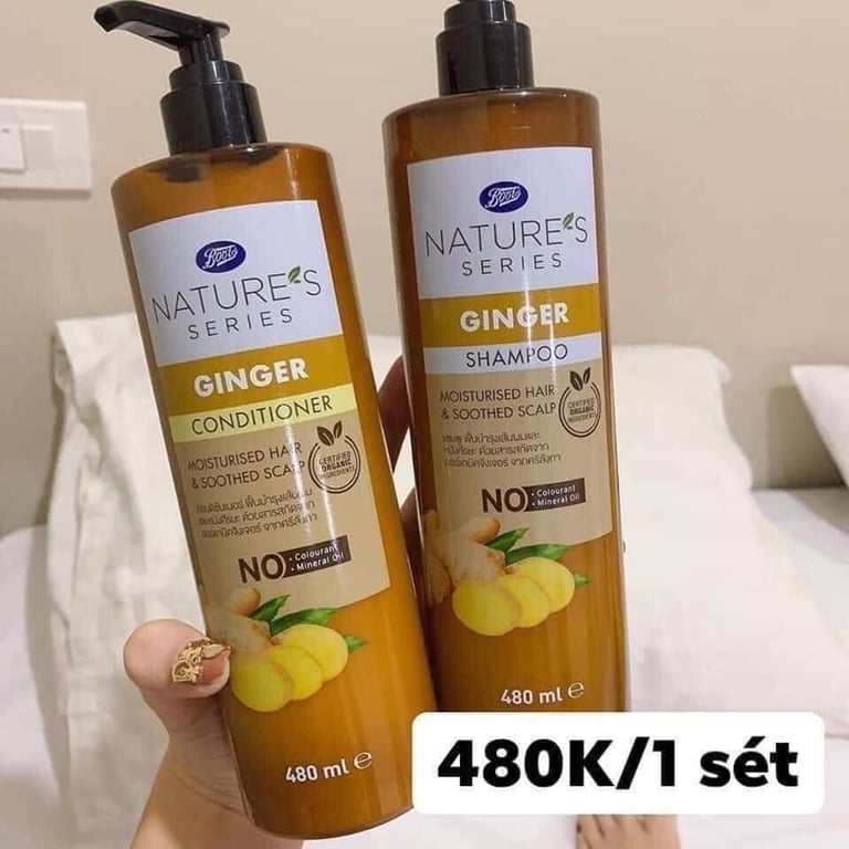 bộ dầu gội gừng gần 1000ml thái lan