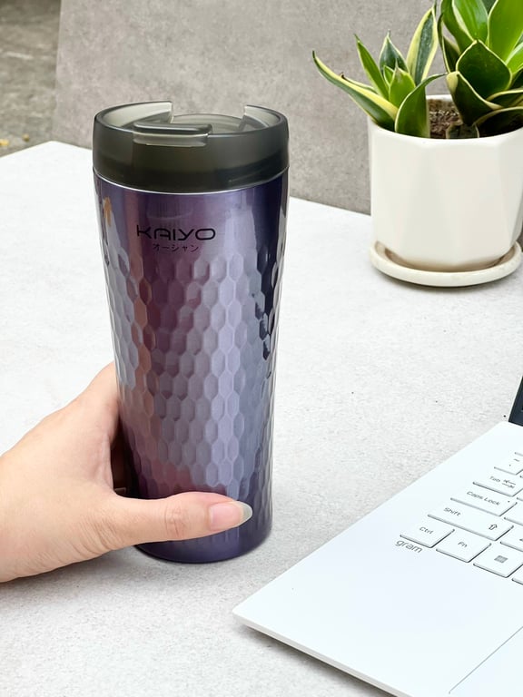 Cốc giữ nhiệt vân kim cương kaiyo 470ml