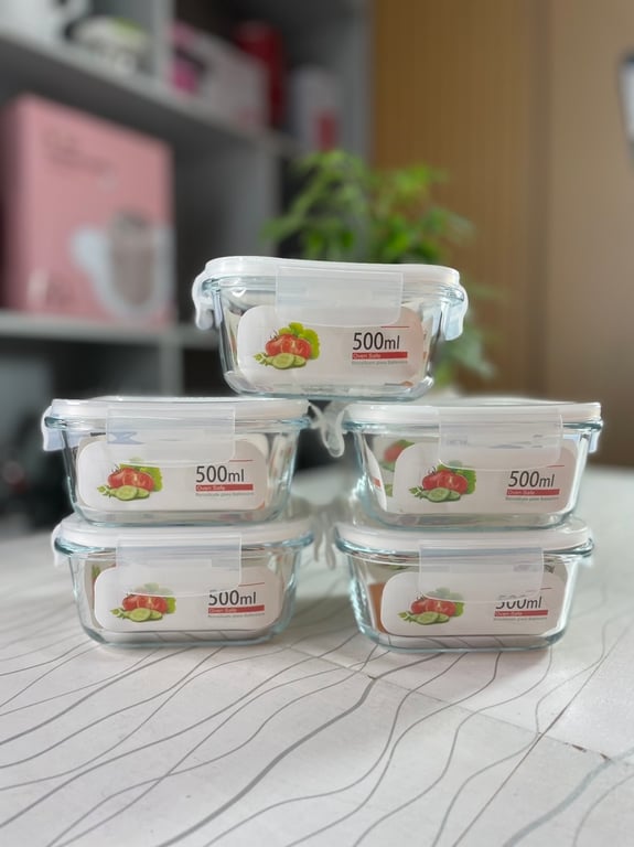 Thố Thuỷ Tinh Ferroli Hình Vuông 500 ml