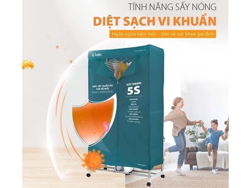 TỦ SẤY QUẦN ÁO SAIKO CD2300
