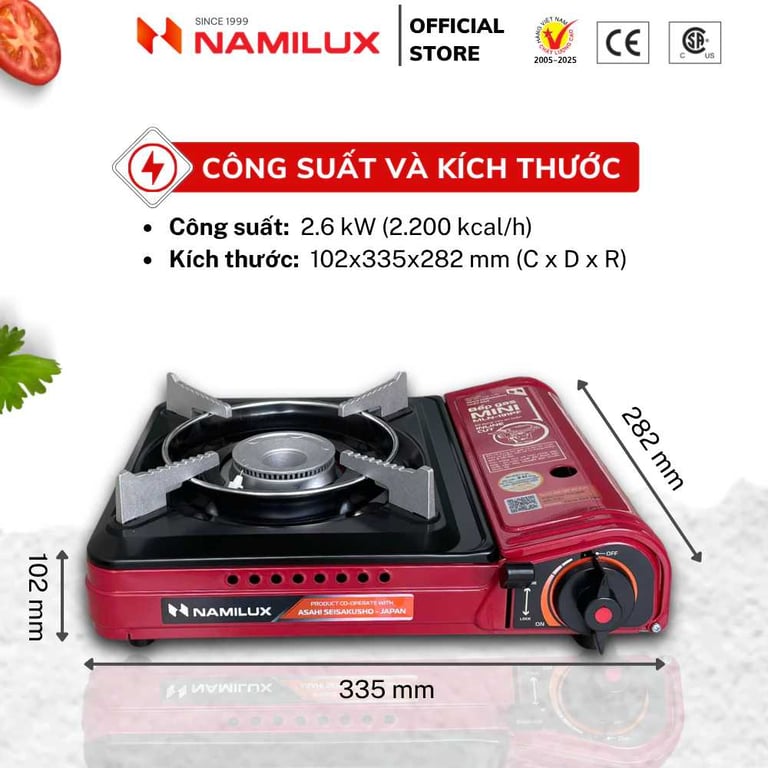 Bếp Gas Mini Namilux NLN-191PF