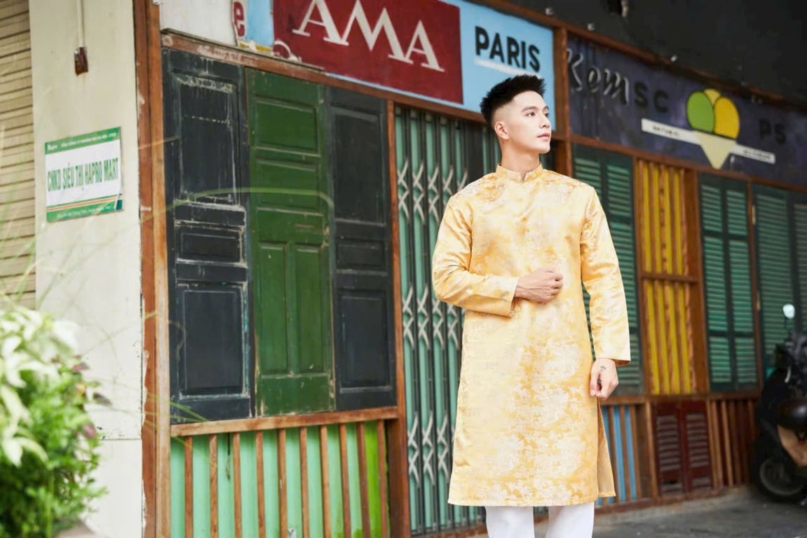 ADN gấm thuỷ đình - vàng M/L/XL/XXL