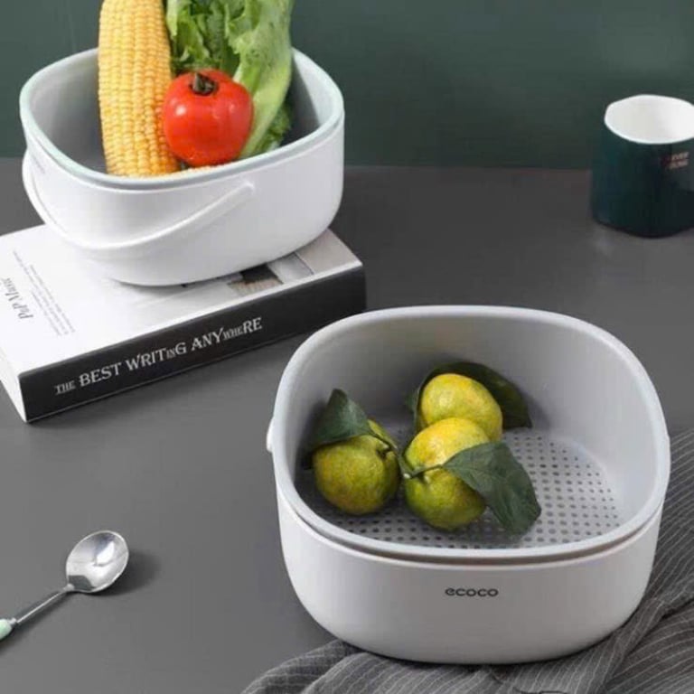 Chậu Rửa Kèm Rổ ECOCO có quai xách đường kính 27cm và 23cm❗️