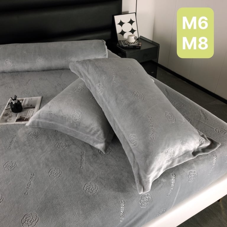 Set ga gối 4 món nỉ nhung CHT09