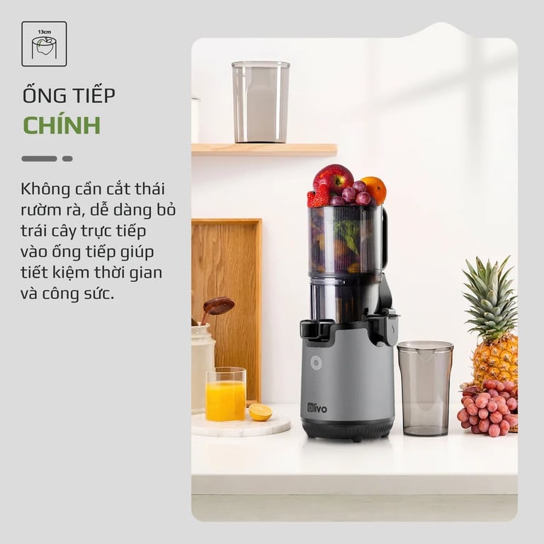 Máy Ép Chậm OLIVO SJ196 Titanium