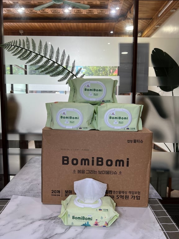 GIẤY ƯỚT K - WOOK BOMI BOMI set 5 bịch