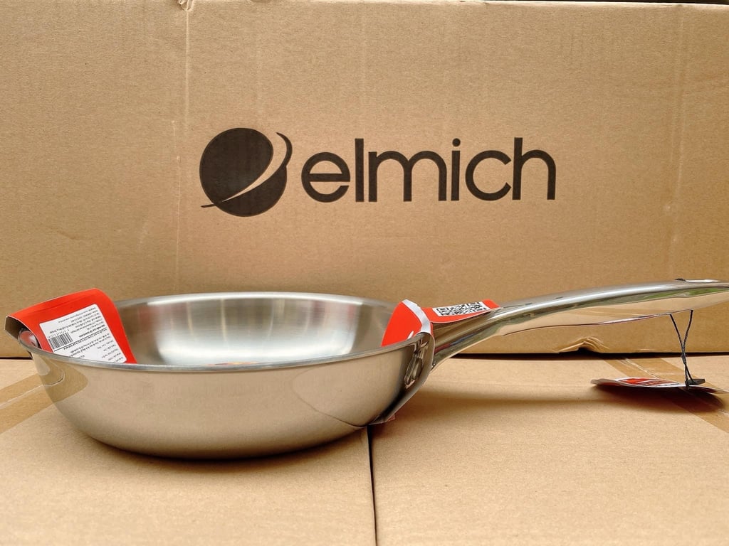 Chảo xào inox #Trimax 1 quai đáy liền nguyên khối sz 26