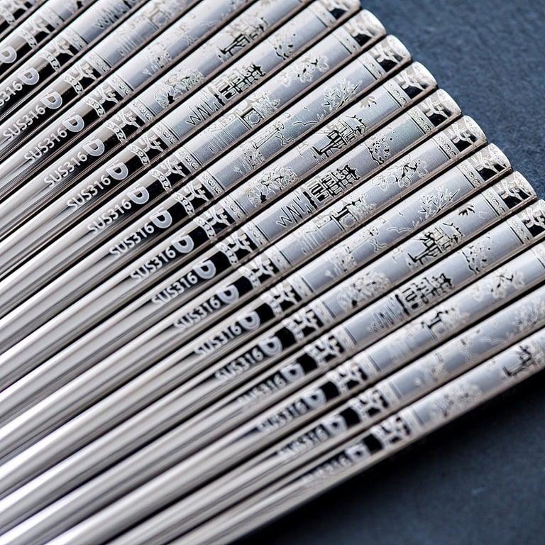 Set 10 đôi đũa inox hàng xuất ngoại