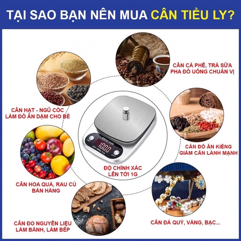 Cân nhà bếp điện tử Kitchen Scale 10kg