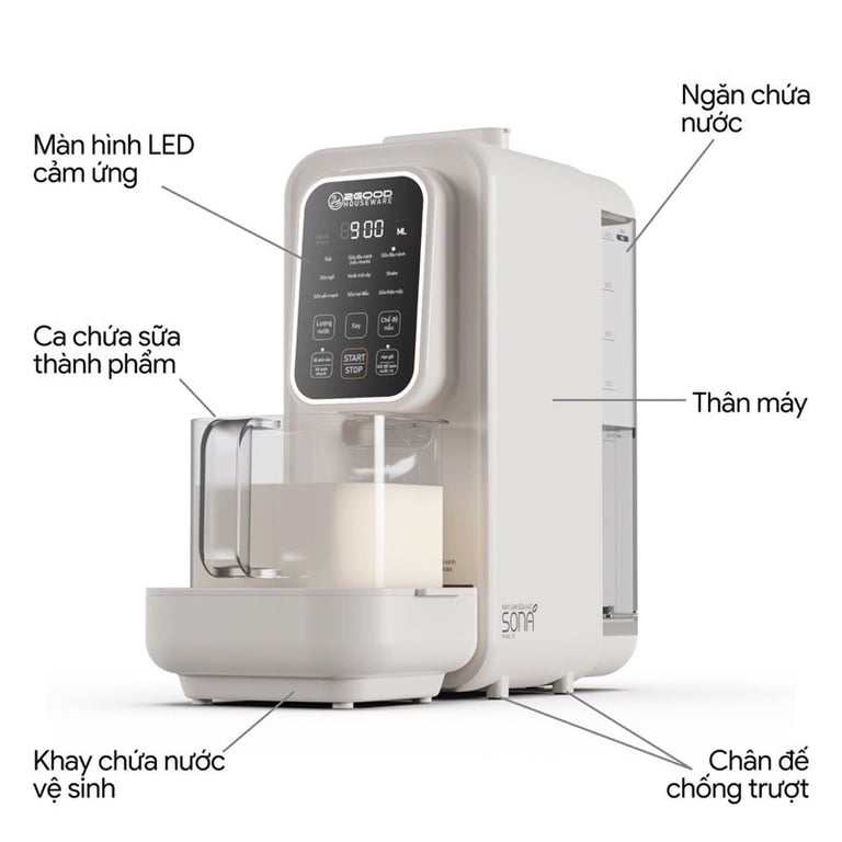 Máy làm sữa hạt chuyên dụng 2GOOD Sona i8 (1200ml)