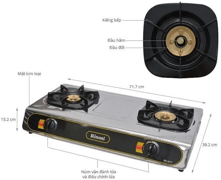 BẾP GAS RINNAI RV-577(BK)