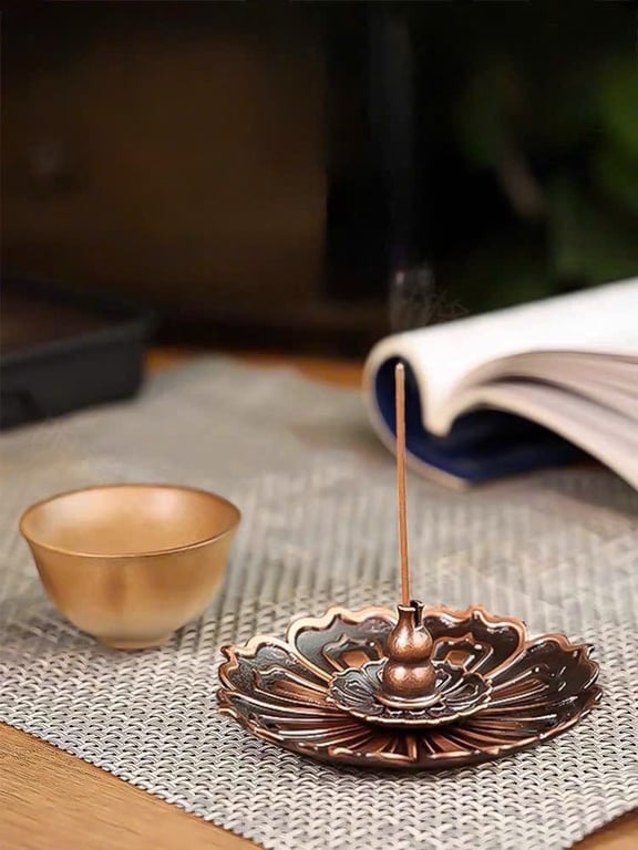 Set 2 đế trầm hoa sen