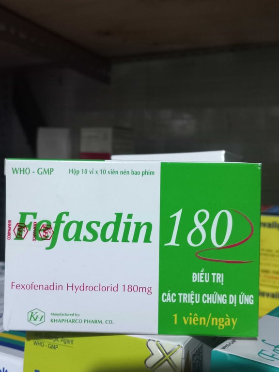 Fefasdin 180mg khánh hòa h/100v fexofenadin