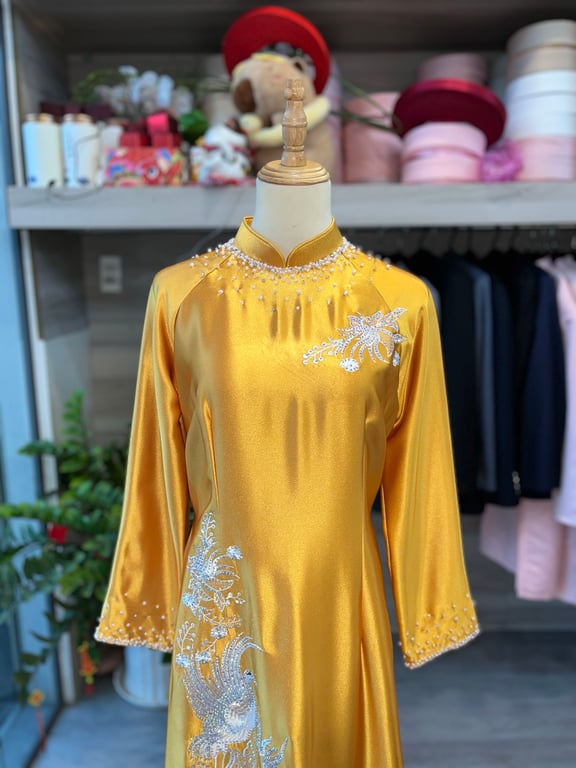 Áo dài sui vàng - size 3XL
