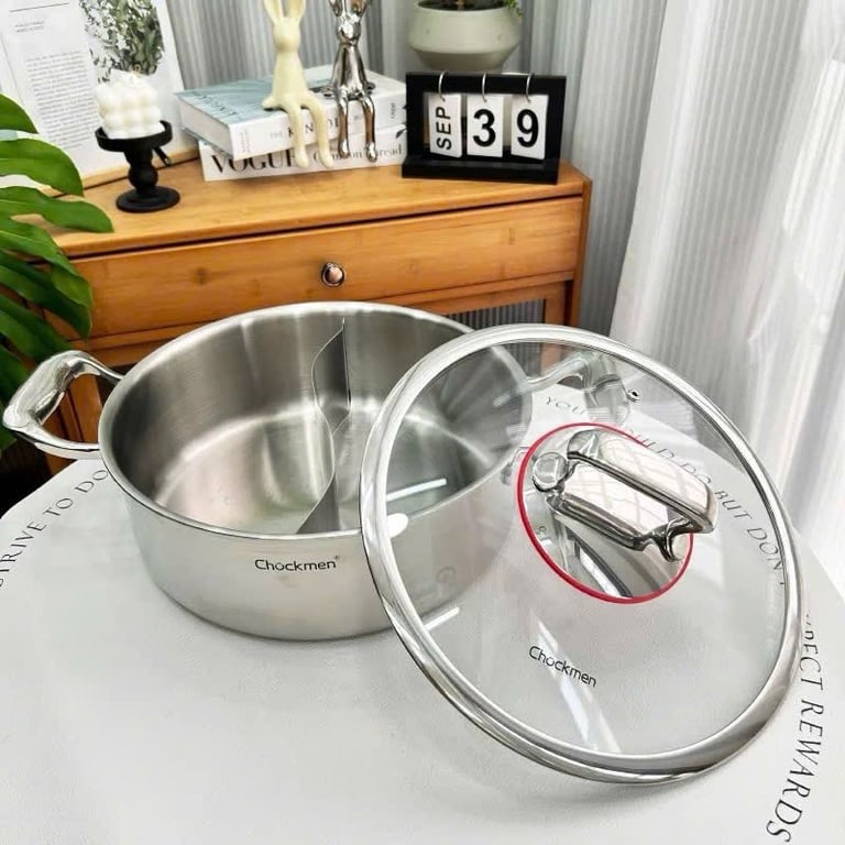 ⭕ Nồi lẩu hai ngăn Chockmen - 30CM - C308