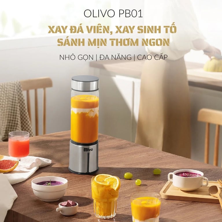 MÁY XAY SINH TỐ CẦM TAY OLIVO PB01