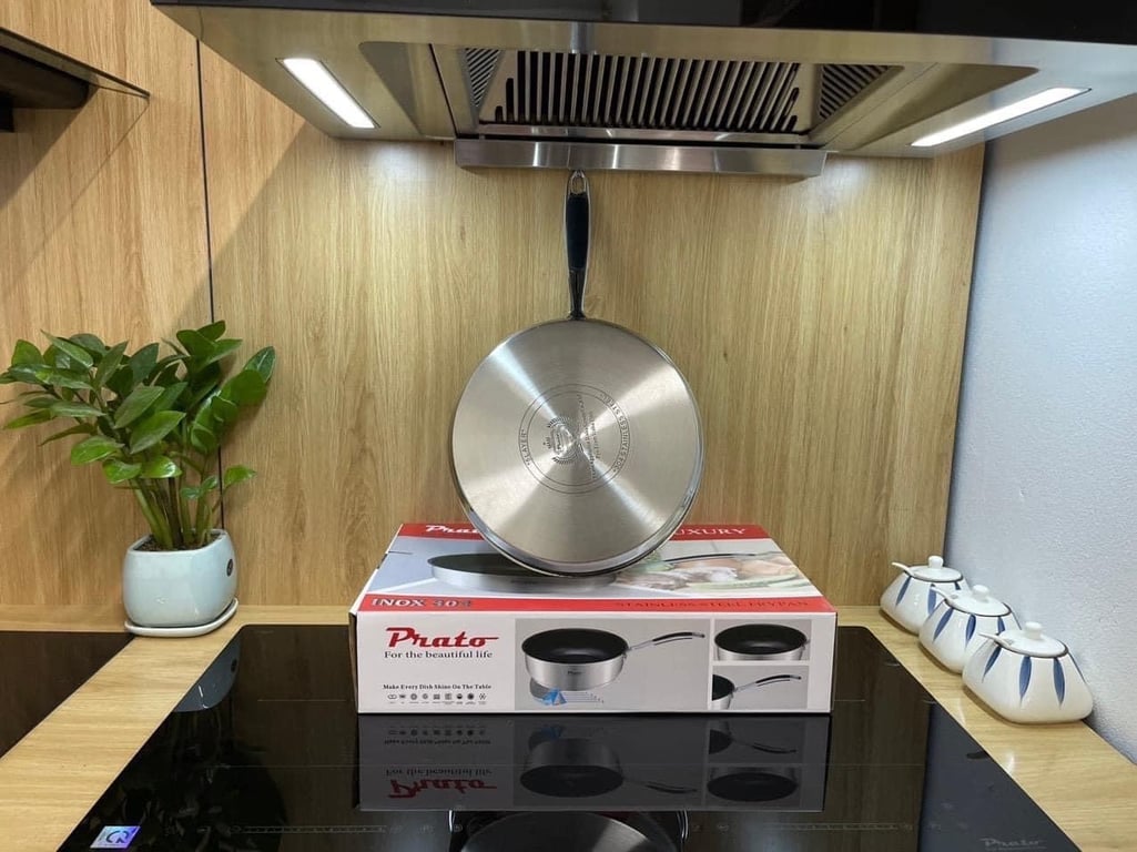Chảo PRATO Luxury Inox 304 28cm đẹp đốn tim
