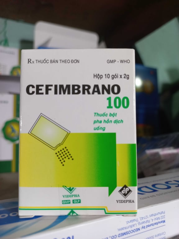 Cefixim 100mg vidi hộp 10 gói